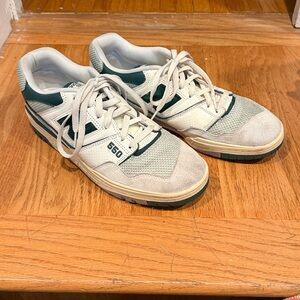 Men’s New Balance Green and White 550 Sneakers